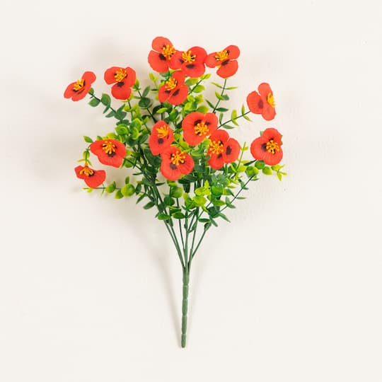 13" UV Resistant Artificial Pansy Bushes